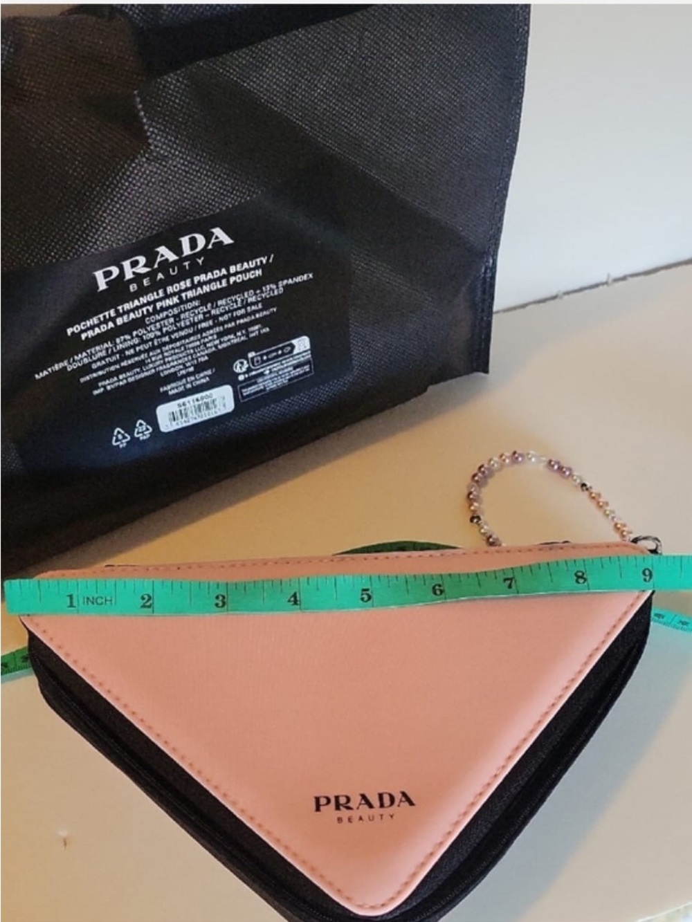 Prada Pink Triangle Pouch - Picture 8 of 9
